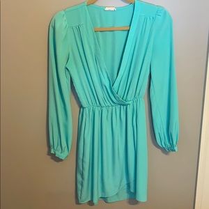 Mint long sleeved dress